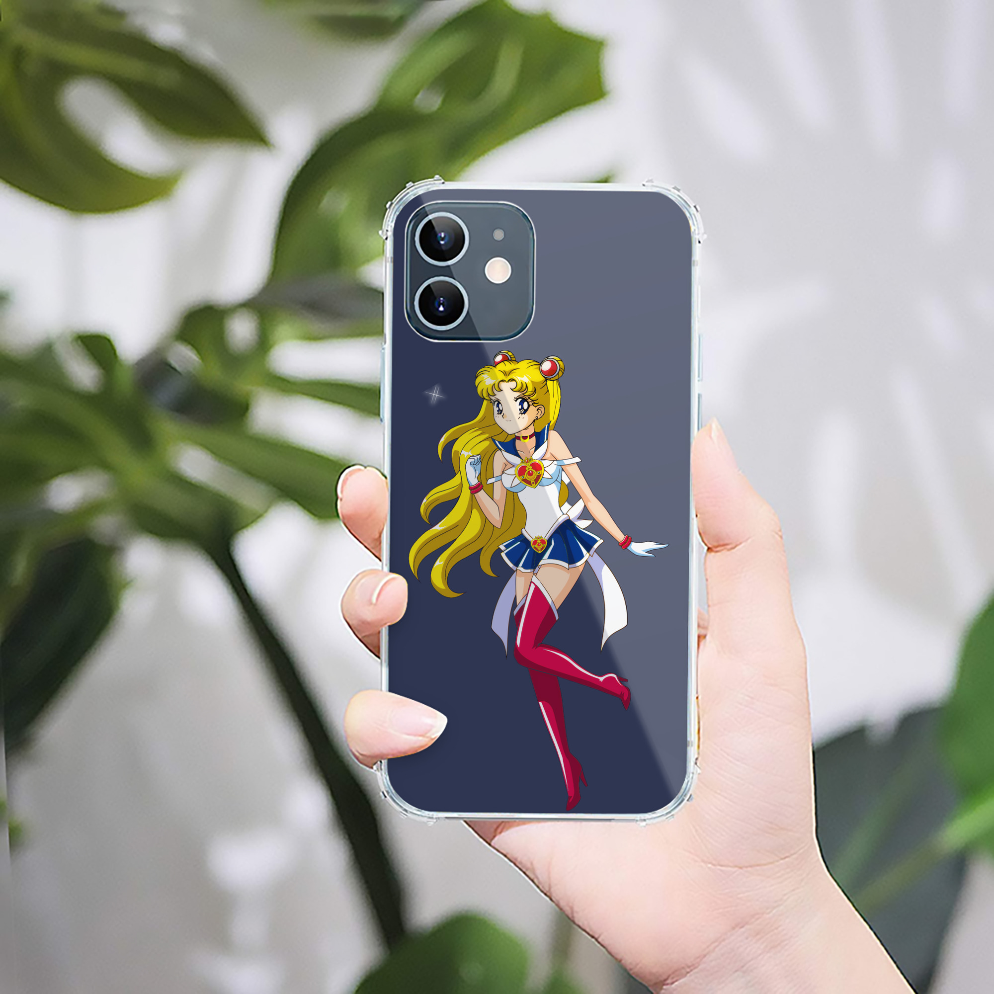 （画像用） 美少女戦士セーラームーン 月野 うさぎ つきの うさぎ Sailor Moon Tsukino Usagi 【iPhone 12シリーズ対応】透明スマホケース（クリアソフトケース）